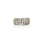 Round Brilliant Cut Diamond Pyramid Ring (¾ ct.) in 14k Yellow & White Gold