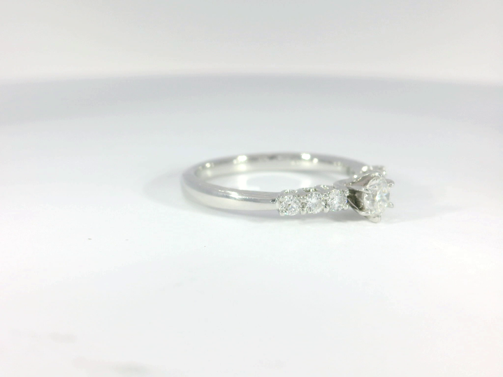 0.65 CTW Round Brilliant Cut Diamond Engagement Ring in 14KT White Gold