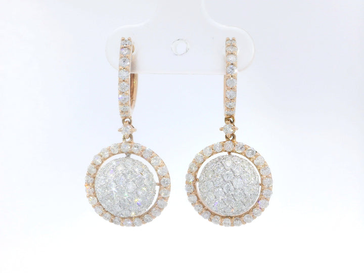 2.79 CTW Diamond Drop Earrings in 14KT Rose Gold