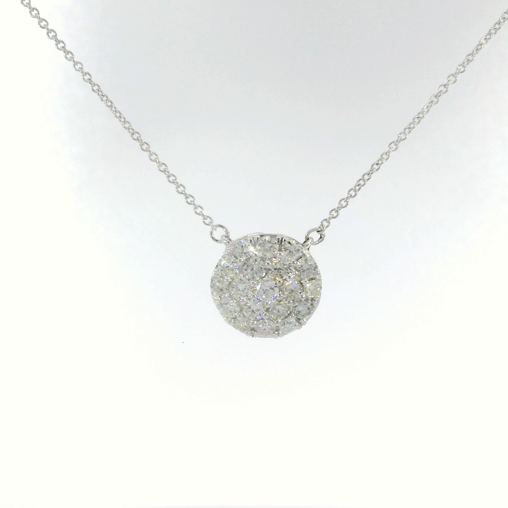 1.30 CTW Diamond Necklace in 14KT White Gold