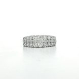 Nearly Flawless Colorless Diamond Three-Row Anniversary Ring (1 ½ ct.) in 14k White Gold