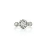 Triple Halo Cluster Colorless Diamond Ring (⅗ ct. tw.) in 14k White Gold