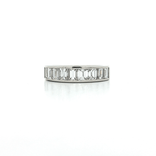 Nearly Flawless Colorless Emerald Cut Diamond Channel-Set Wedding Band (2 ct.) in Platinum