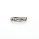 Nearly Flawless Colorless Round Brilliant Cut Diamond Infinity & Beyond Wedding Band (½ ct. tw.) in 14k White & Rose Gold