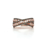 Le Vian® Diamond Crossover Band (⅚ ct. tw.) with Vanilla & Chocolate Diamond in 14k Strawberry Gold