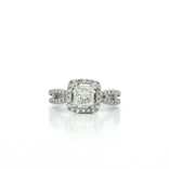 Princess Cut Halo Near-Colorless Nearly Flawless Diamond Engagement Ring (1 ¾ ct. tw.) in 14k White Gold