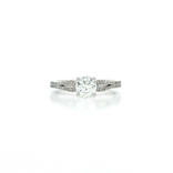 Certified Pavé Colorless Near-Flawless Diamond Engagement Ring (1 ct. tw.) in 18k White Gold