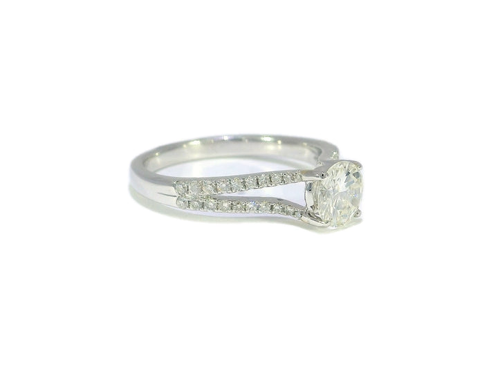 1.00 CTW EGL Certified Round Brilliant VS₁ Natural Diamond Engagement Ring in White Gold