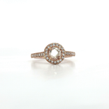 Champagne Diamond & Nearly Flawless Colorless Diamond Halo Ring (1 ½ ct. tw.) in 18k Rose Gold