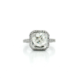 Near-Colorless Triple Halo Diamond Engagement Ring (3 ⅘ ct. tw.) in 18k White Gold