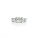 Vintage Round Brilliant & Marquise Diamond Ring (1 ⅞ ct. tw.) in 18k White Gold