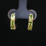 Oval Peridot Half Hoop Earrings (4 ct. tw.) in 10k Yellow Gold