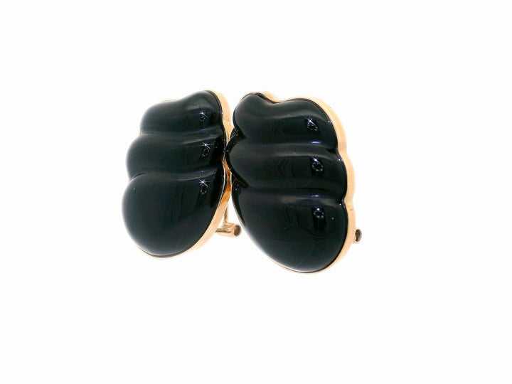 Onyx Earrings in 14KT Yellow Gold