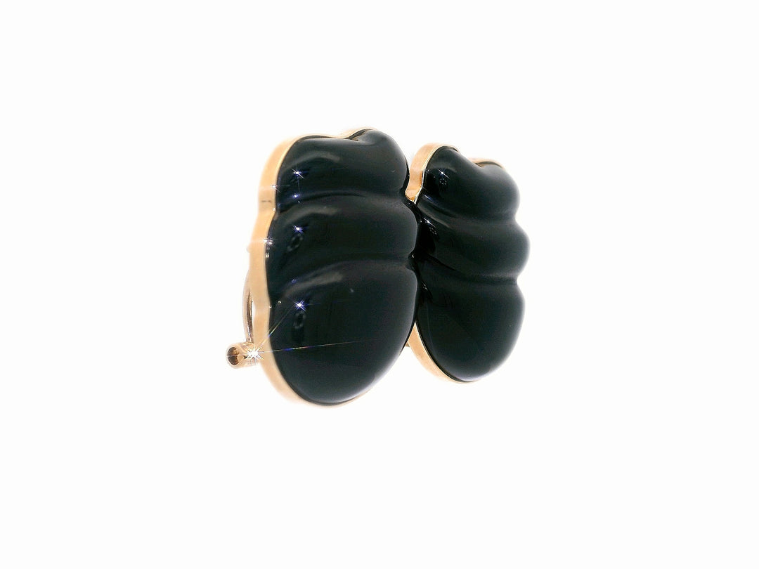 Onyx Earrings in 14KT Yellow Gold