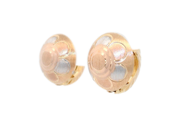 Floral Opal Earrings in 14KT Yellow Gold