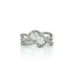 Round Brilliant Cut Nearly Flawless Colorless "Toi et Moi" Diamond Engagement Ring (1 ½ ct. tw.) in 14k White Gold