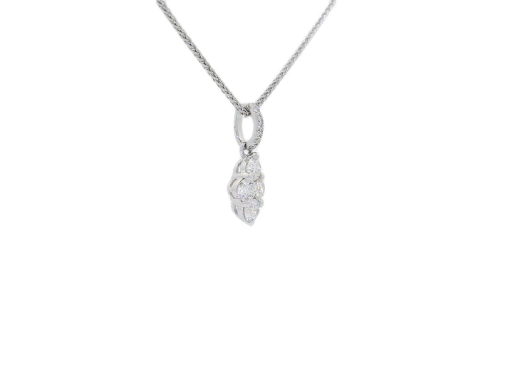 1.00 CTW Colorless & Near-Flawless Natural Diamond Pendant Necklace in 18KT White Gold