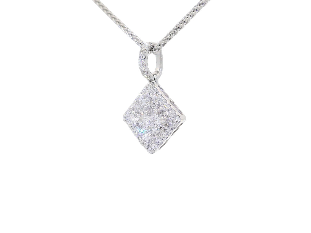 1.00 CTW Colorless & Near-Flawless Diamond Pendant Necklace in 18KT White Gold