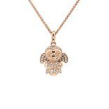 Nearly Flawless Colorless Diamond Angel Pendant Necklace (⅖ ct. tw.) in 18k Rose Gold