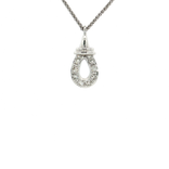 Open Pear Near-Flawless Diamond Pendant Necklace (½ ct. tw.) in 14k White Gold