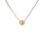Diamond Bezel Set Pendant Necklace (½ ct. tw.) in 14k Rose Gold