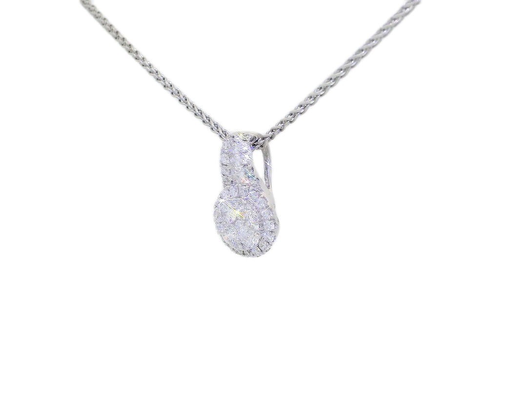 1.00 CTW Flawless & Colorless Diamond Pendant Necklace in 18KT White Gold