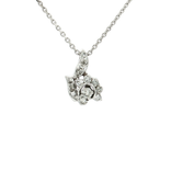 Diamond Floral Pendant Necklace (⅓ ct. tw.) in 14k White Gold