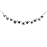 Sapphire & Nearly Flawless Colorless Diamond Necklace (⅘ ct. tw.) in 14k White Gold
