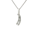 Channel-Set Colorless Nearly Flawless Baguette Diamond Pendant Necklace (⅜ ct. tw.) in 14k White Gold