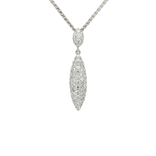 Pavé Drop Colorless Nearly Flawless Diamond Pendant Necklace (¾ ct. tw.) in 18k White Gold