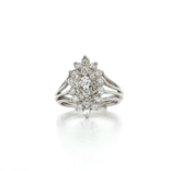 Round Brilliant Cut Colorless Diamond Cocktail Ring (¾ ct.) in 14k White Gold