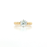 Rope Twist Solitaire Colorless Diamond Engagement Ring (⅞ ct.) in 18k Yellow Gold & Platinum