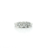 Three-Stone Cluster Near-Colorless & Near-Flawless Diamond Ring (1 ct. tw.) in 14k White Gold