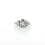 Vintage Nearly Flawless Colorless Diamond Ring (¼ ct.) in 18k White Gold