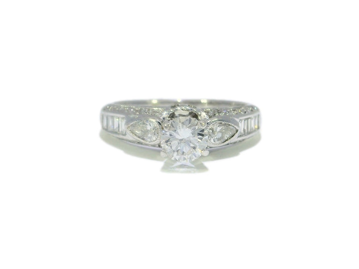 1.56 CTW IGI Certified Round Brilliant Diamond Engagement Ring in 18KT White Gold
