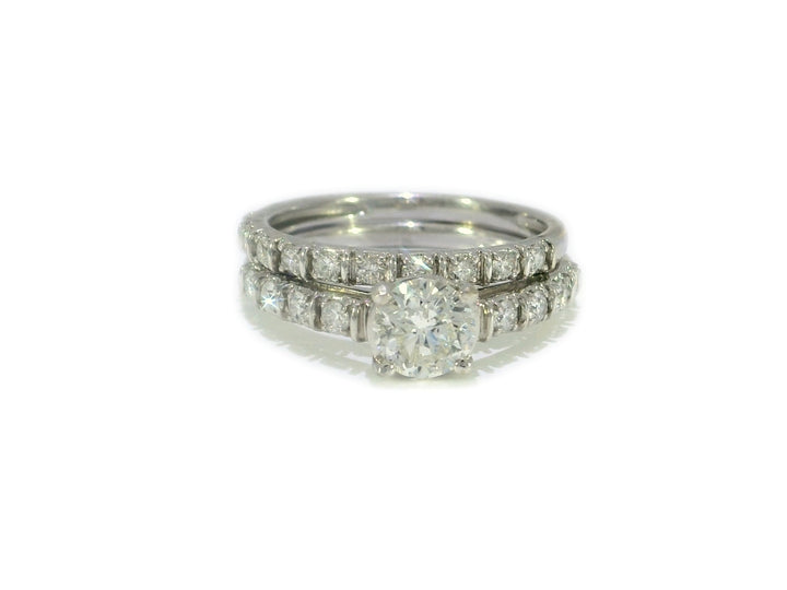 1.78 CTW Round Brilliant Cut Diamond Bridal Set in 14KT White Gold