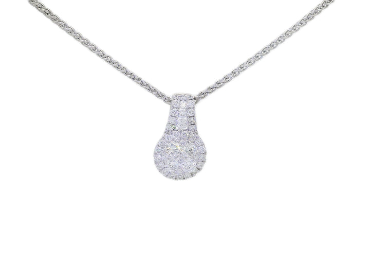1.00 CTW Flawless & Colorless Diamond Pendant Necklace in 18KT White Gold