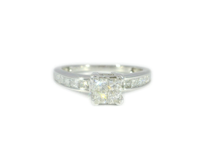 1.00 CTW Princess Cut Diamond Engagement Ring