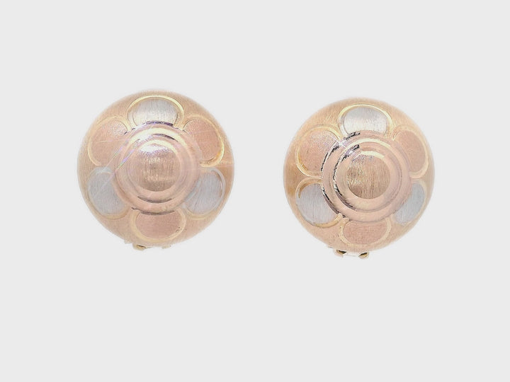 Floral Opal Earrings in 14KT Yellow Gold