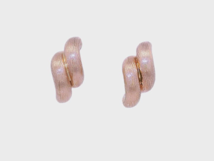 Together Swirl Earrings in 14KT Rose Gold