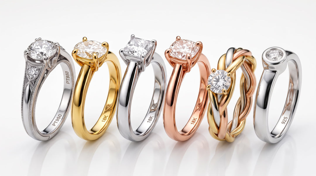 Fine Jewelry Metals Guide: Platinum, Gold, Rose Gold & Sterling Silver Compared