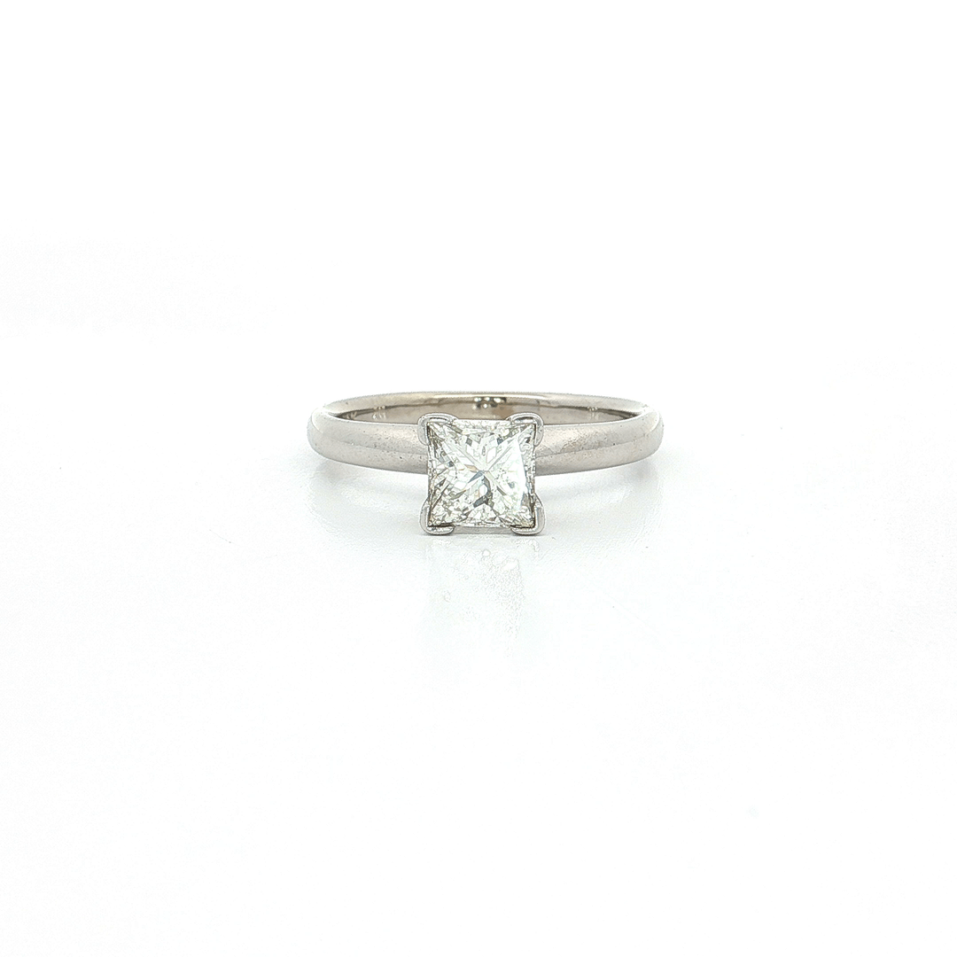 Solitaire Princess Cut Diamond Engagement Ring