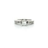 Princess Cut Near Colorless Diamond Engagement Ring (⅞ ct.) in 14k White Gold