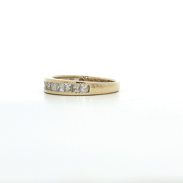 1.05 CTW Princess Cut Colorless Natural Diamond Channel - Set Wedding Band in 14kt Yellow Gold – Jewelry Depot, Inc.