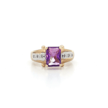 Vivid Amethyst & Diamond Cocktail Ring (1 ½ ct. tw.) in 10k Gold