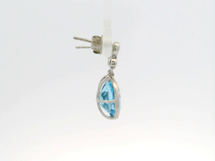 Elegant Blue Gemstone Earrings.