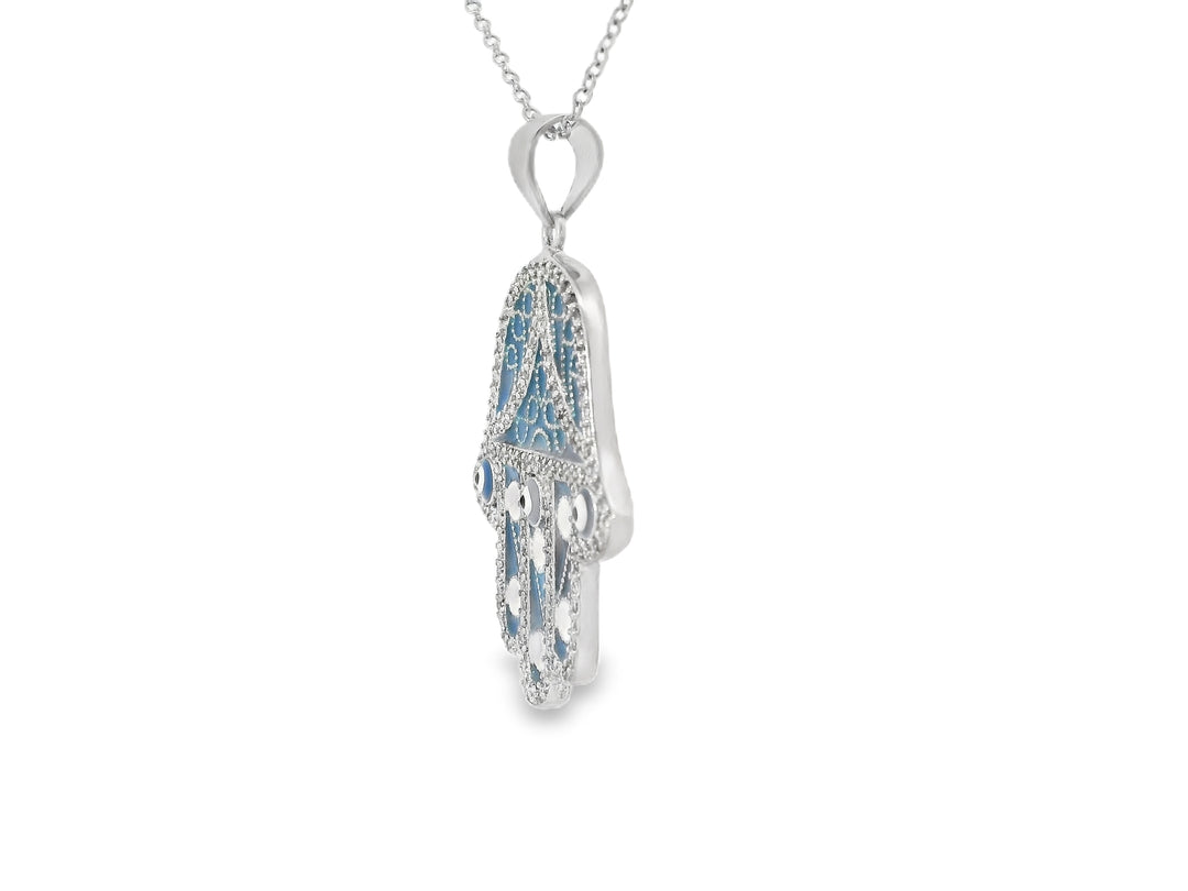 Elegant Hamsa Pendant.