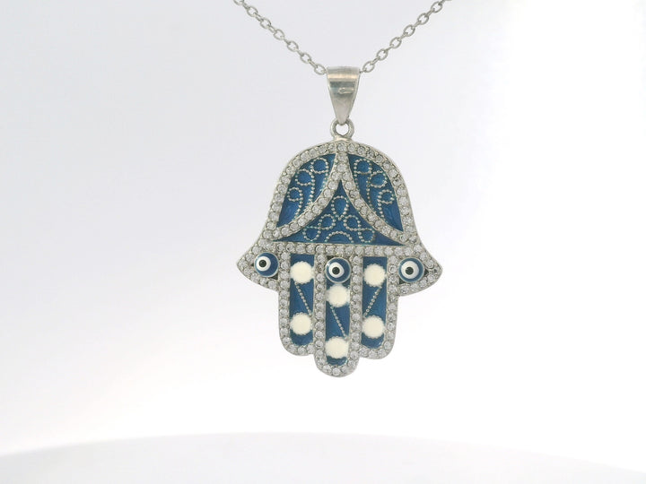 Elegant Hamsa Pendant.