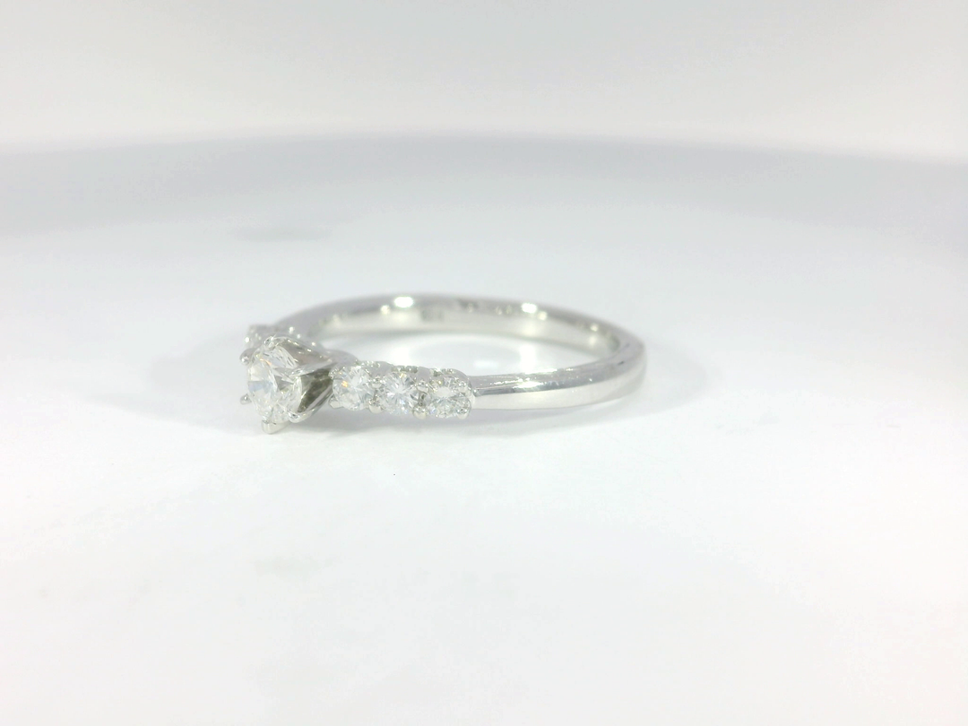 0.65 CTW Round Brilliant Cut Diamond Engagement Ring in 14KT White Gold