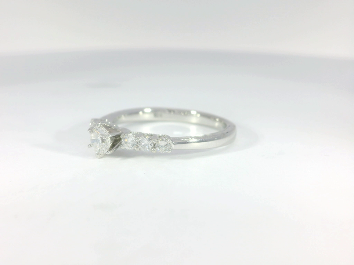 0.65 CTW Round Brilliant Cut Diamond Engagement Ring in 14KT White Gold